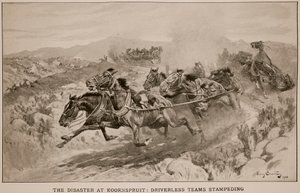 Koornspruitでの災害：無人チームのスタンピング、1900年